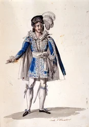 Costume pour le Comte Almaviva, de Les Noces de Figaro, 1905